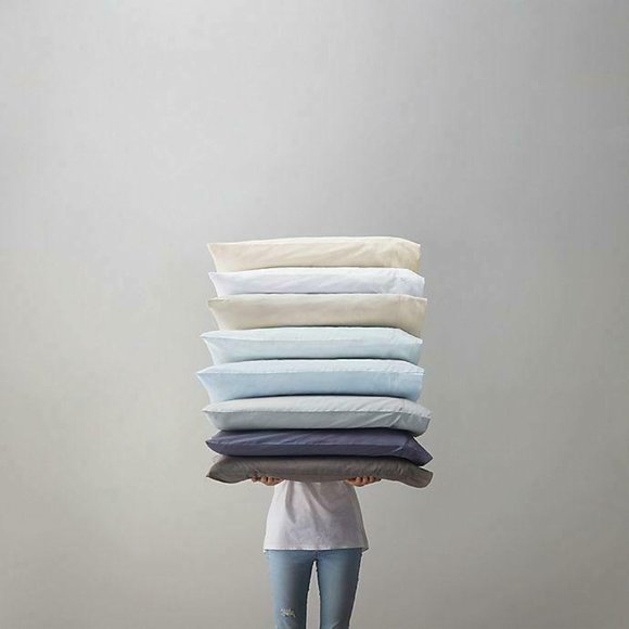 100% Cotton Salt Easy Care 2 Pack Pillowcases Standard - Picture 7 of 11